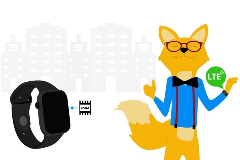 Man sieht eine Grafik zu LTE-Smartwatches.